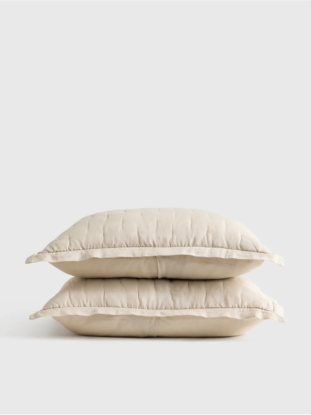 Quince European Linen Dream King Sham Set - Sand